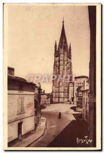 Postcard Old Steeple St. Eutropius Saintes