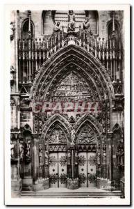 Old Postcard Thann The Cathedral Central Portal