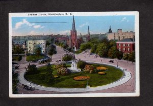 DC Thomas Circle Statue Washington DC Vintage Postcard