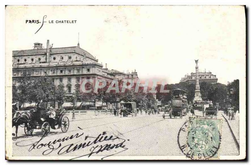 Old Postcard Paris Chatelet