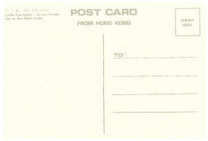 Lo Wu Train Station on Sino British Border Vintage 1980s Hong Kong Postcard