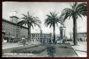 h2236 - SPAIN Barcelona 1950s Plaza de Espana. Real Photo Postcard