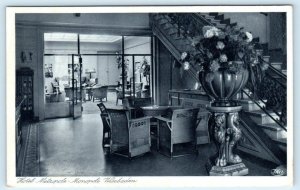 WIESBADEN, GERMANY ~ Lobby Interior HOTEL METROPOLE MONOPOLE  Postcard