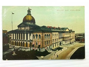 Vintage Postcard 1909 State House Boston MA Massachusetts