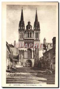 Old Postcard Angers Cathedral