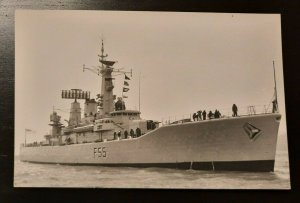 Mint Vintage RPPC Postcard HMNZS Waikato F55 New Zealand Frigate Ship