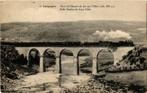 CPA LANGOGNE Pont du Chemin de fer sur l'Allier (Alt 913 m) Belle.. (292303)