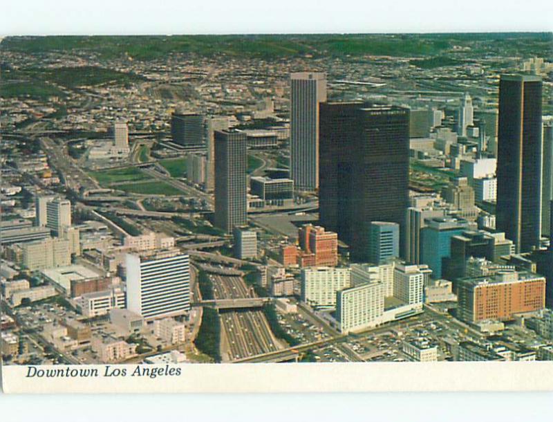 Pre-1980 AERIAL VIEW OF TOWN Los Angeles California CA n3361