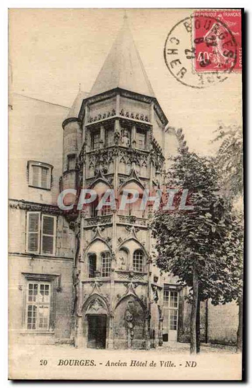 Old Postcard Bourges Old Town Hotel