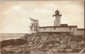 Eastern Point Light Gloucester MA Undivided Back Vintage Postcard R35