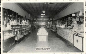 Morganton North Carolina NC Cornwell Drug Co Drugstore Interior c1940 Postcard