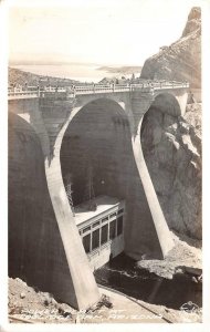 RPPC POWER PLANT AT COOLIDGE DAM ARIZONA REAL PHOTO POSTCARD (c. 1940s)