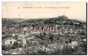 Old Postcard Montbard view of the suburb and Montmuzard