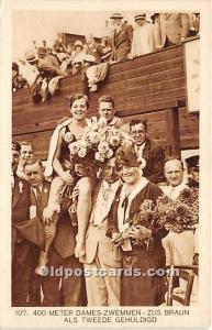 400 Meter Dames Zwemmen, Zus Braun Als Tweede Gehuldigd 1928 Olympics Unused