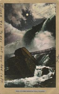 Rock of Ages at Amercan Fall - Niagara Falls, New York - pm 1906 - UDB