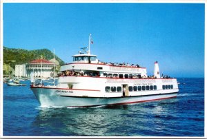 Postcard CA Santa Catalina Island - Cruise Ship - Long Beach King