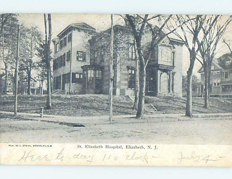 Pre-1907 HOSPITAL Elizabeth New Jersey NJ A3093