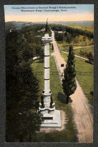 ILLINOIS CIVIL WAR MONUMENT MISSIONARY RIDGE CHATTANOOGA TENNESSEE POSTCARD