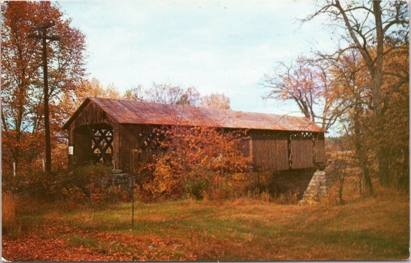 Covered Bridge, Winchester New Hampshire Monadnock Region postcard