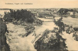 Postcard Trollhatten Toppo Och Gullofallen Västra Götaland County, Sweden