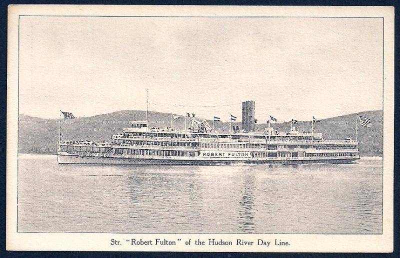 Steamer Robert Fulton Hudson Day Line unused c1905