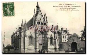 Thouars Postcard The Old Chapel ste Elvee in 1593 by Gabrielle de Bourbon wif...