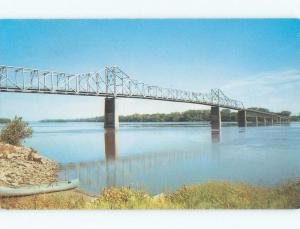 Unused Pre-1980 BRIDGE SCENE Burlington Iowa IA d3781