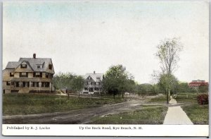 Rye Beach NH-New Hampshire, Up The Back Road, Houses, Vintage Postcard