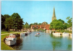 Postcard - The River Thames and Church of St. Helen's - Abingdon, England