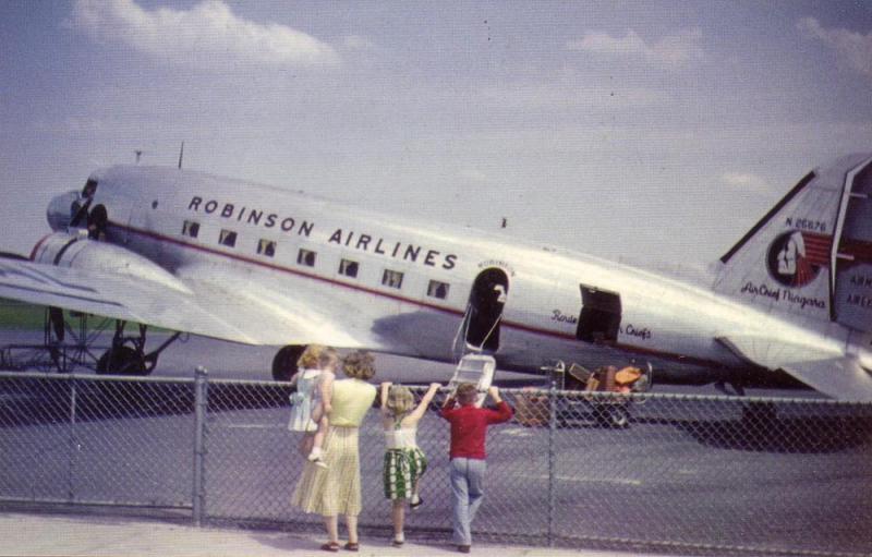 Aircraft Postcard Robinson Airlines DC-3 1949 L17