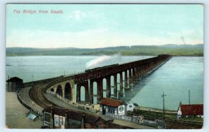 FIRTH of TAY, Scotland, United Kingdom~RAILROAD TRAIN Tay Bridge 1910s  Postcard