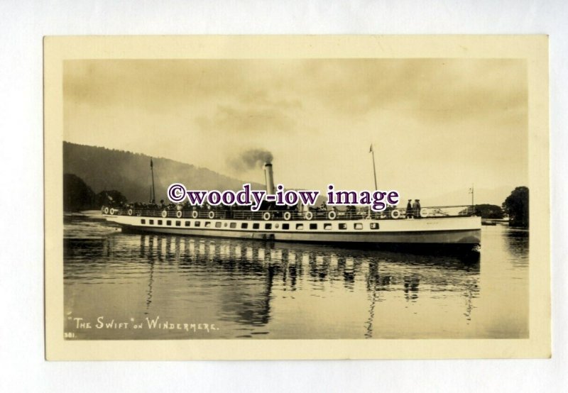 pf2489 - Lake Windermere Ferry - Swift , built 1900 - postcard 