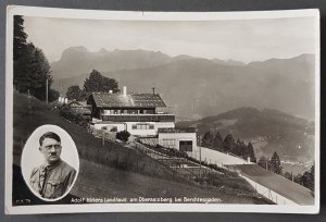 GERMAN THIRD 3rd REICH ORIGINAL POSTCARD HITLER CAMEO THE BERGHOF OBERSALZBERG