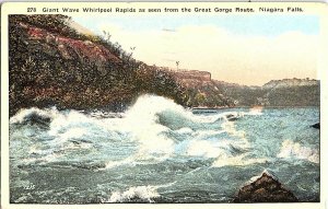 Giant Wave Whirlpool Rapids Niagara Falls Vintage Postcard Standard View Card