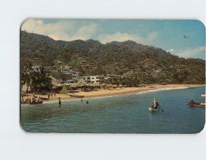 Postcard Popular El Sol, Beach at Puerto Vallarta, Mexico