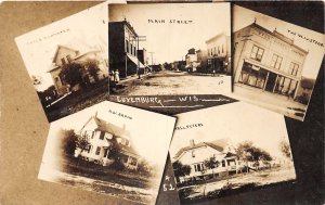 J70/ Luxemburg Wisconsin RPPC Postcard c10 6View Main St Store Home 395