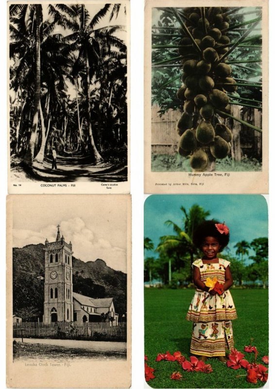 FIJI OCEANIA SOUTH PACIFIC 75 Vintage Postcards Mostly pre-1980 (L2693)