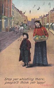 Bamforth Series No 1154 Flower Vendor and Son 1908