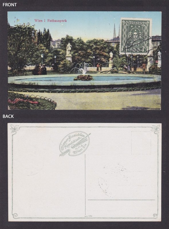 Postcard, Austria Vienna, Wien I Rathauspark