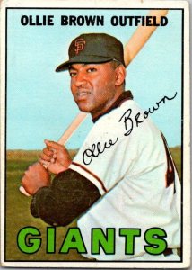 1967 Topps Baseball Card Ollie Brown San Francisco Giants sk1934
