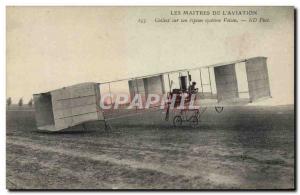 Old Postcard Jet Aviation Colhex on his biplane Voisin system