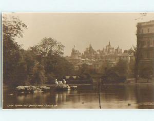 old rppc ST. JAMES PARK London England UK HM2250