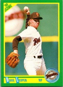 1990 Score Baseball Card Dave Leiper San Diego Padres sk2690