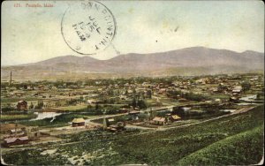 Pocatello Idaho ID Air Bird's Eye View c1910 Vintage Postcard