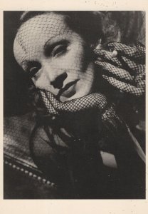 Marlene Dietrich In Fishnet Gloves Sexy Real Photo Postcard