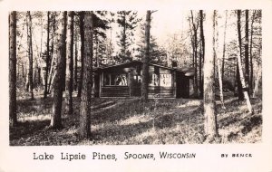 Spoon Wisconsin Lake Lipsie Pines Real Photo Vintage Postcard AA84380