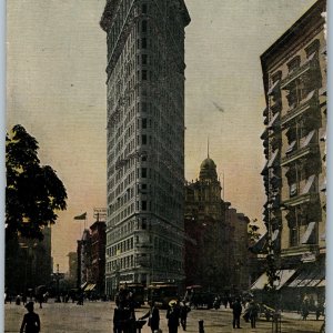 1905 UDB New York City, NY Flatiron Building Mica Glitter Handpainted Annex A194