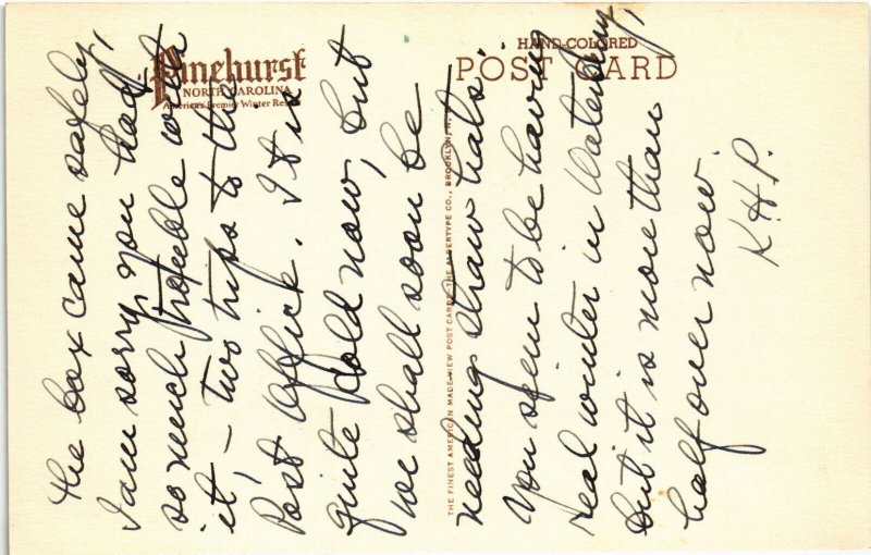 PC GOLF, USA, NC, PINEHURST, NO. 3 COURSE, Vintage Postcard (b45424)