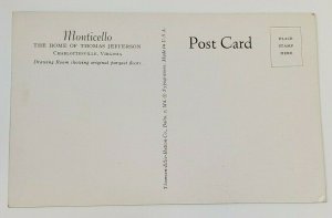 3 set Thomas Jefferson MONTICELLO Charlottesville Virginia Typogravure Postcards