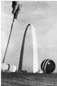 Alfred Gescheidt The Gateway Arch  St. Louis Croquette Overlay Printed 1980